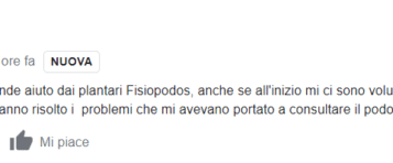 Recensione di Lorella Dellai: Ho avuto un grande aiuto dai plantari Fisiopodos, anche se all'inizio mi ci sono voluti una decina di giorni per abituarmi. Hanno risolto i problemi che mi avevano portato a consultare il podologo. Grazie. 5 stelle