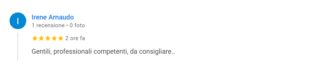 Recensione di Irene Arnaudo: Gentili, professionali, competenti, da consigliare. 5 stelle
