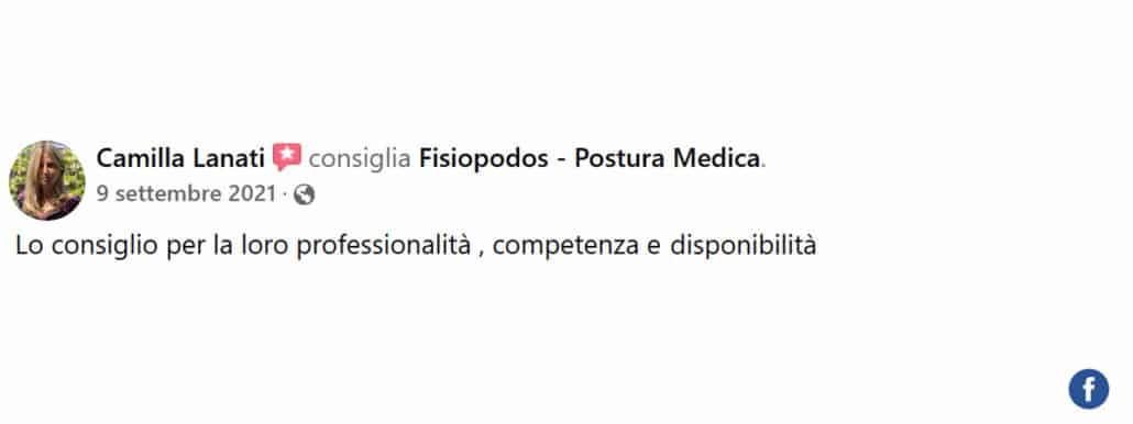 Recensione di Camilla Lanati: Lo consiglio per la loro professionalità , competenza e disponibilità